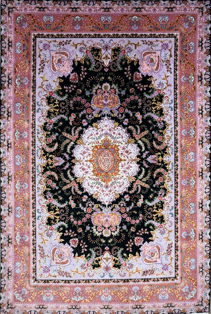 Hand-Knotted 80 Raj Persian Tabriz Rug - Signed Benam - 6’8”x10’