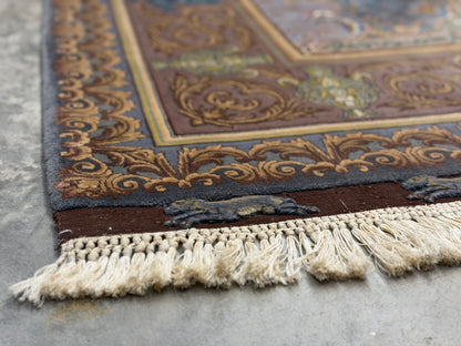 Hand-Knotted 60 Raj Pictorial Persian Tabriz Rug - Signed Nazeri - 5'10"x8'3"