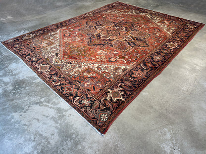 Hand-Knotted Persian Heriz Rug - 8’3”x11’2”