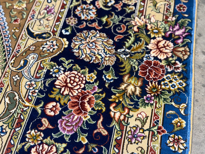 Hand-Knotted 100% Silk SinoPersian Rug - 6'x9'