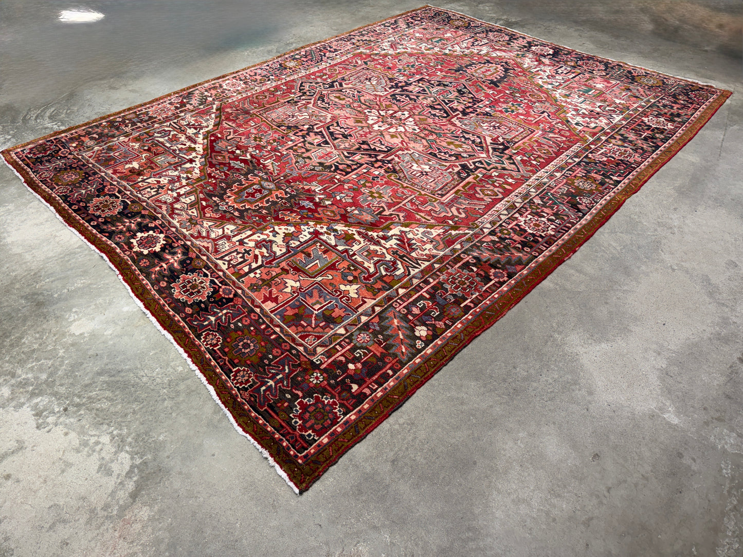 Hand-Knotted Persian Heriz Rug - 8’3”x10’9”