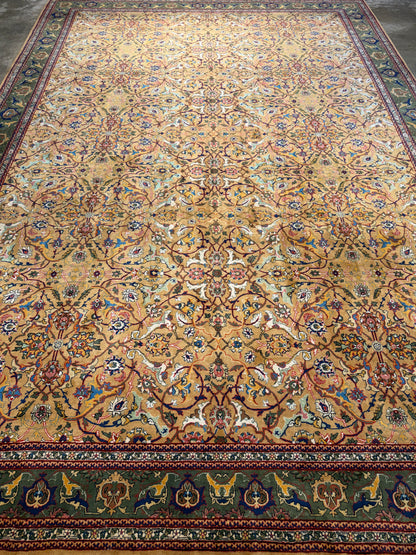 Hand-Knotted Persian Kashan Rug - 9’9”x14’5”