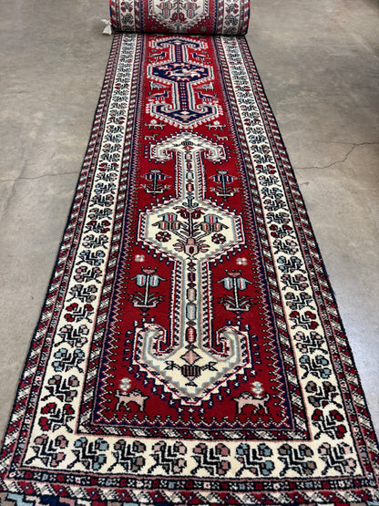 Hand-Knotted Kazak Runner - 2’6”x14’1”