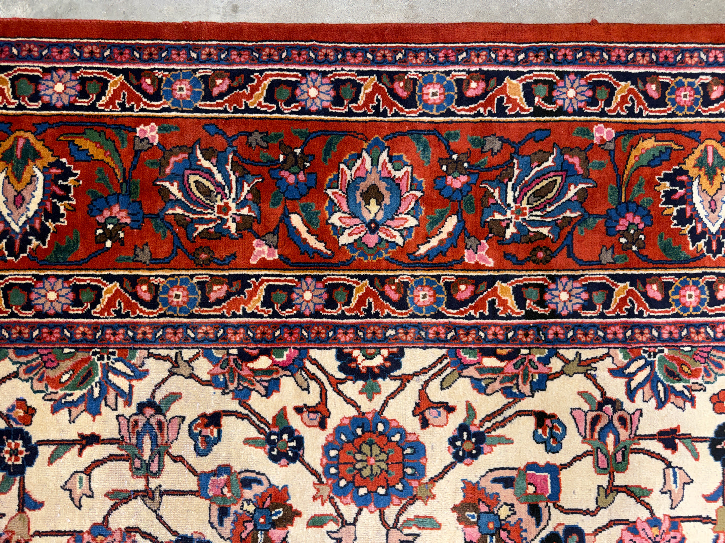 Hand-Knotted Persian Mashad Rug - 9’6”x12’5”