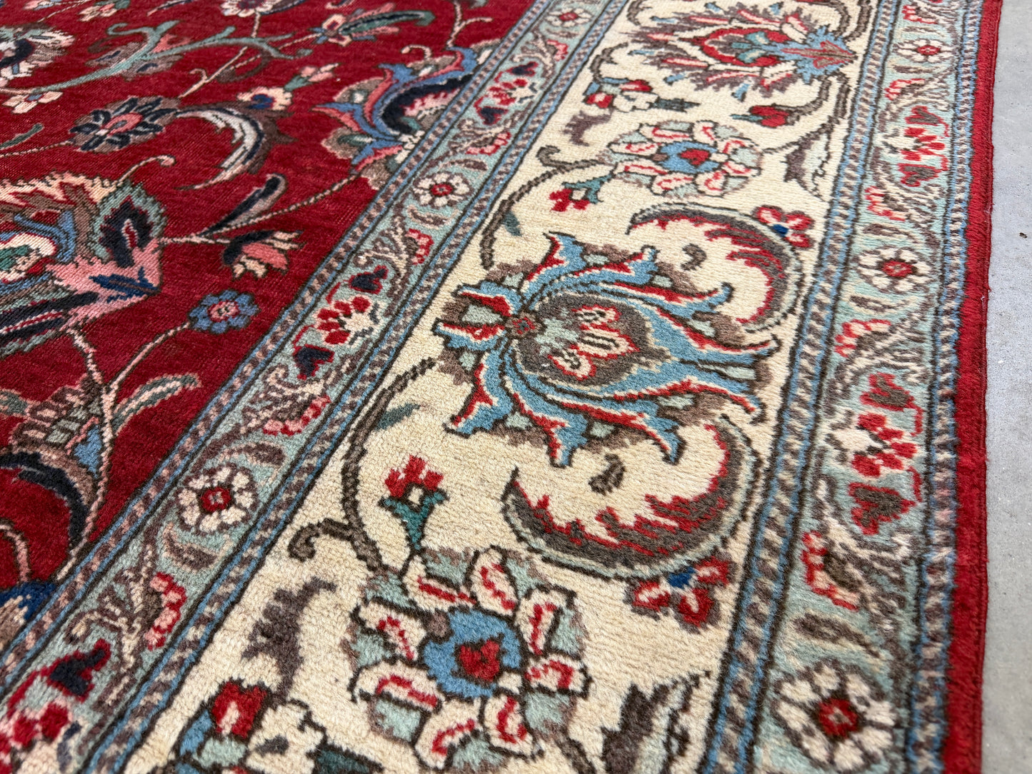 Hand-Knotted Persian Tabriz Rug - 9’9”x13’4”