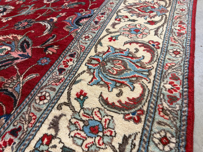 Hand-Knotted Persian Tabriz Rug - 9’9”x13’4”