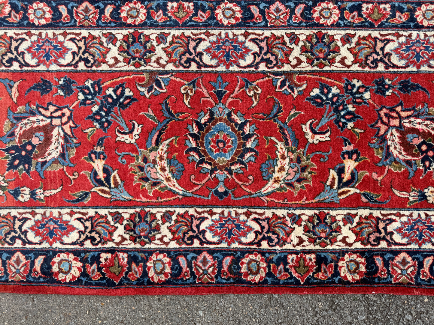 Antique Hand-Knotted Persian Isfahan Rug - 11’2”x18’