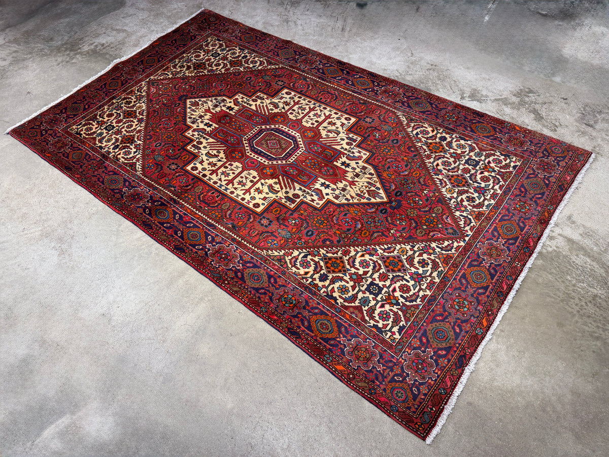 Hand-Knotted Persian Bidjar Gholtogh Rug - 4'x6'7"
