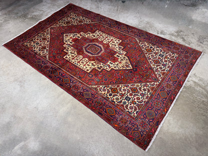 Hand-Knotted Persian Bidjar Gholtogh Rug - 4'x6'7"