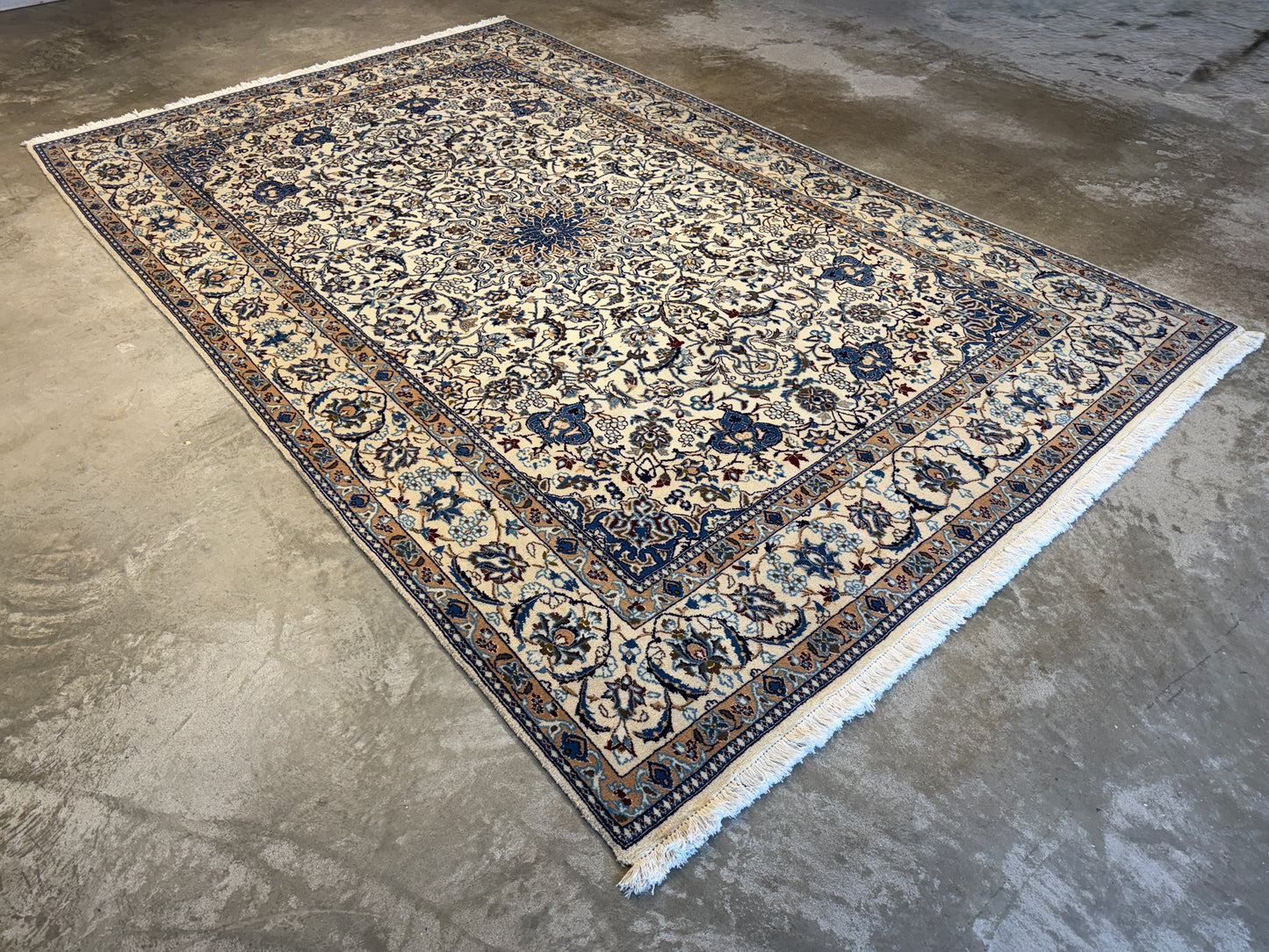 Hand-Knotted 9 La Persian Nain Rug - 6’7”x10’5”