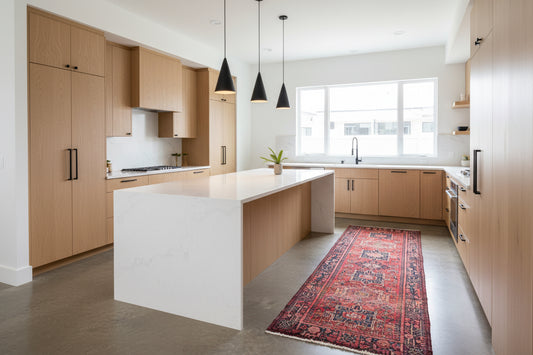 3’9”x11’3” Antique Hand-Knotted Wool Karaja Persian Runner 3x11 Handmade Red Rug