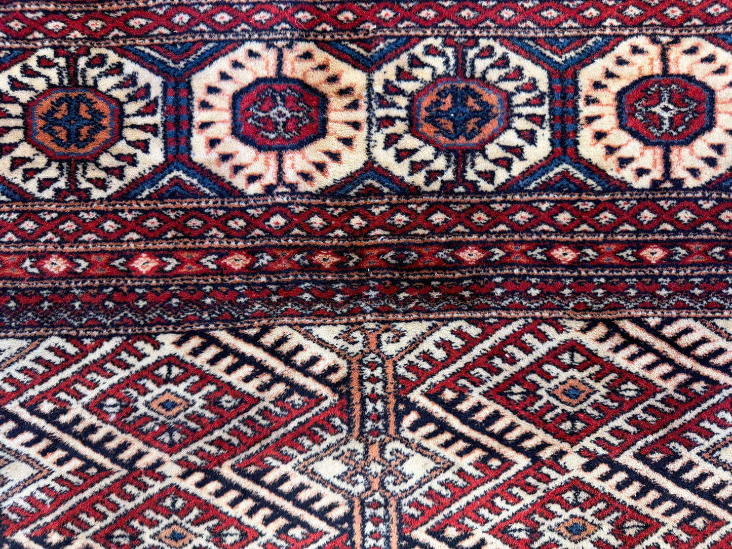 8’2”x10’2” Hand-Knotted Wool Bokhara Area Rug