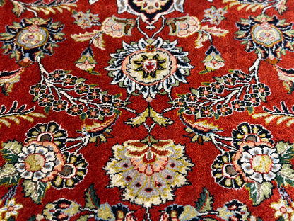 Hand-Knotted 100% Silk Persian Kashan Rug - 6'10"x9'9"
