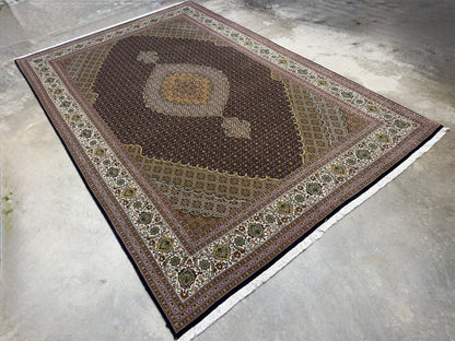 Hand-Knotted Persian Tabriz Mahi Rug - 6'10"x10'5"