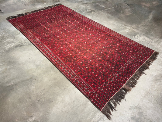 Antique Flatweave Turkaman Rug - 6’9”x13’