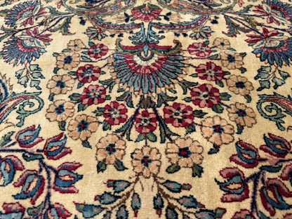 Hand-Knotted 60 Raj Persian Lavar Kerman Rug (As-Is)- 13’10”x19’11”