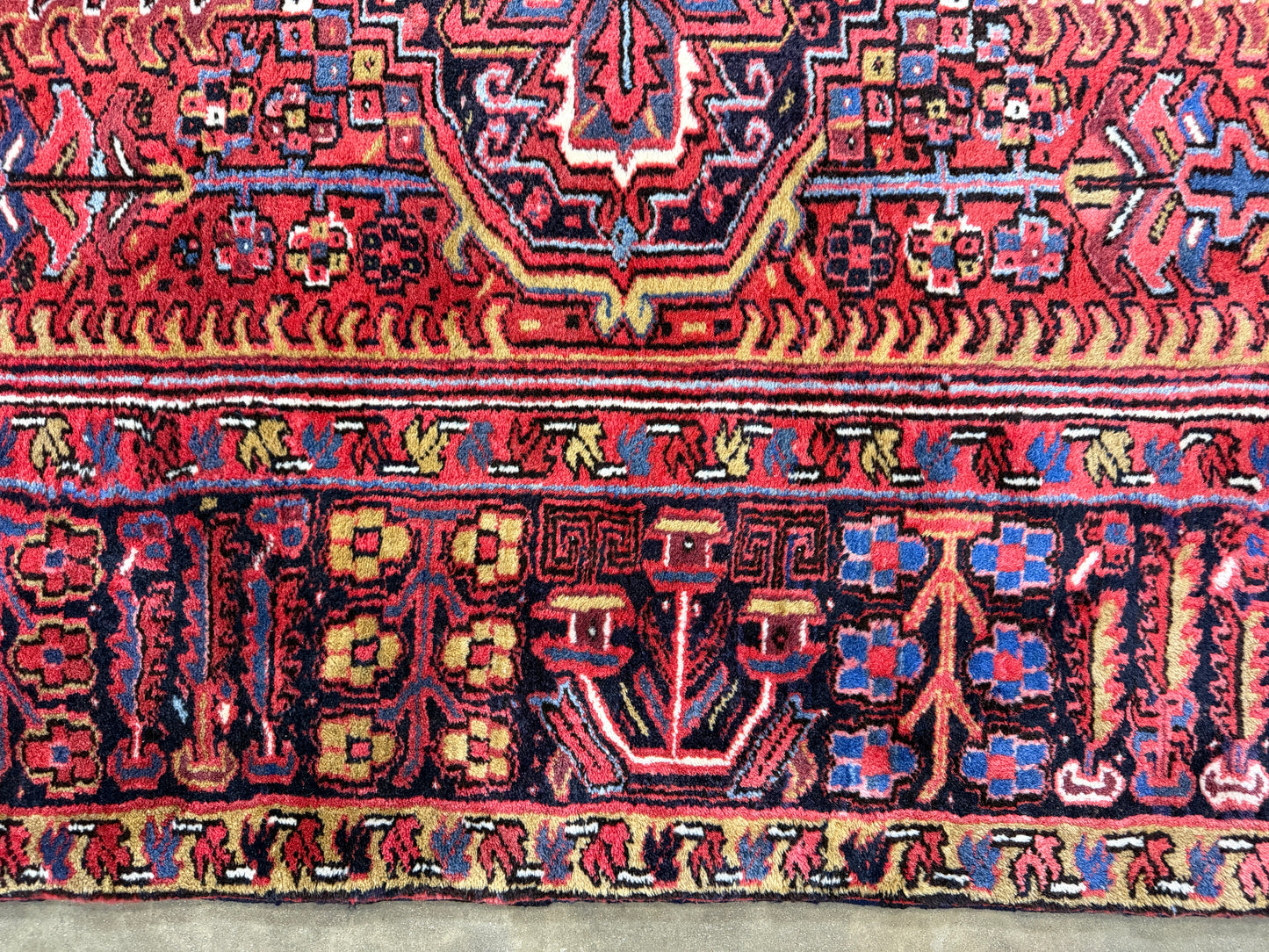 Hand-Knotted Persian Heriz Rug - 10’2”x12’11”