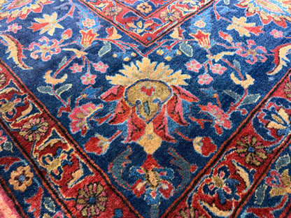 10’4”x16’4” Antique Hand-Knotted Fine Manchester Wool Persian Kashan Area Rug