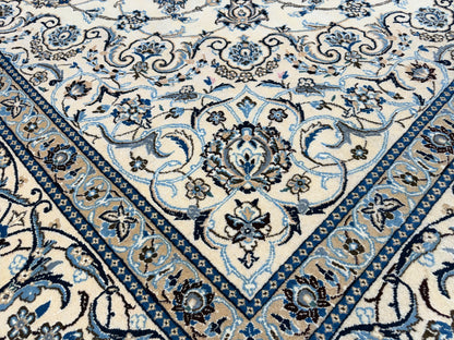 10’x10’ Hand-Knotted Persian Nain Area Rug