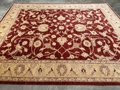 Hand-Knotted Peshawar Rug - 8’x10’
