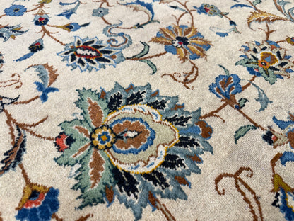 9’6”x12’6” Hand-Knotted Persian Kashan Area Rug