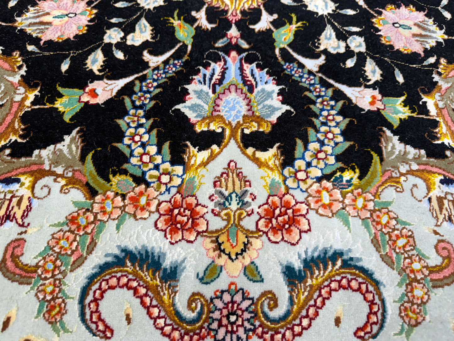 Hand-Knotted 60 Raj Persian Tabriz Rug - Signed Faizi - 10’x13’7”