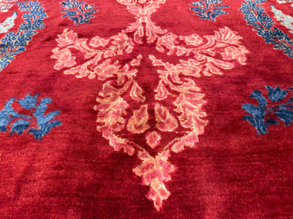 11’7”x12’10” Hand-Knotted Persian Sarouk Area Rug