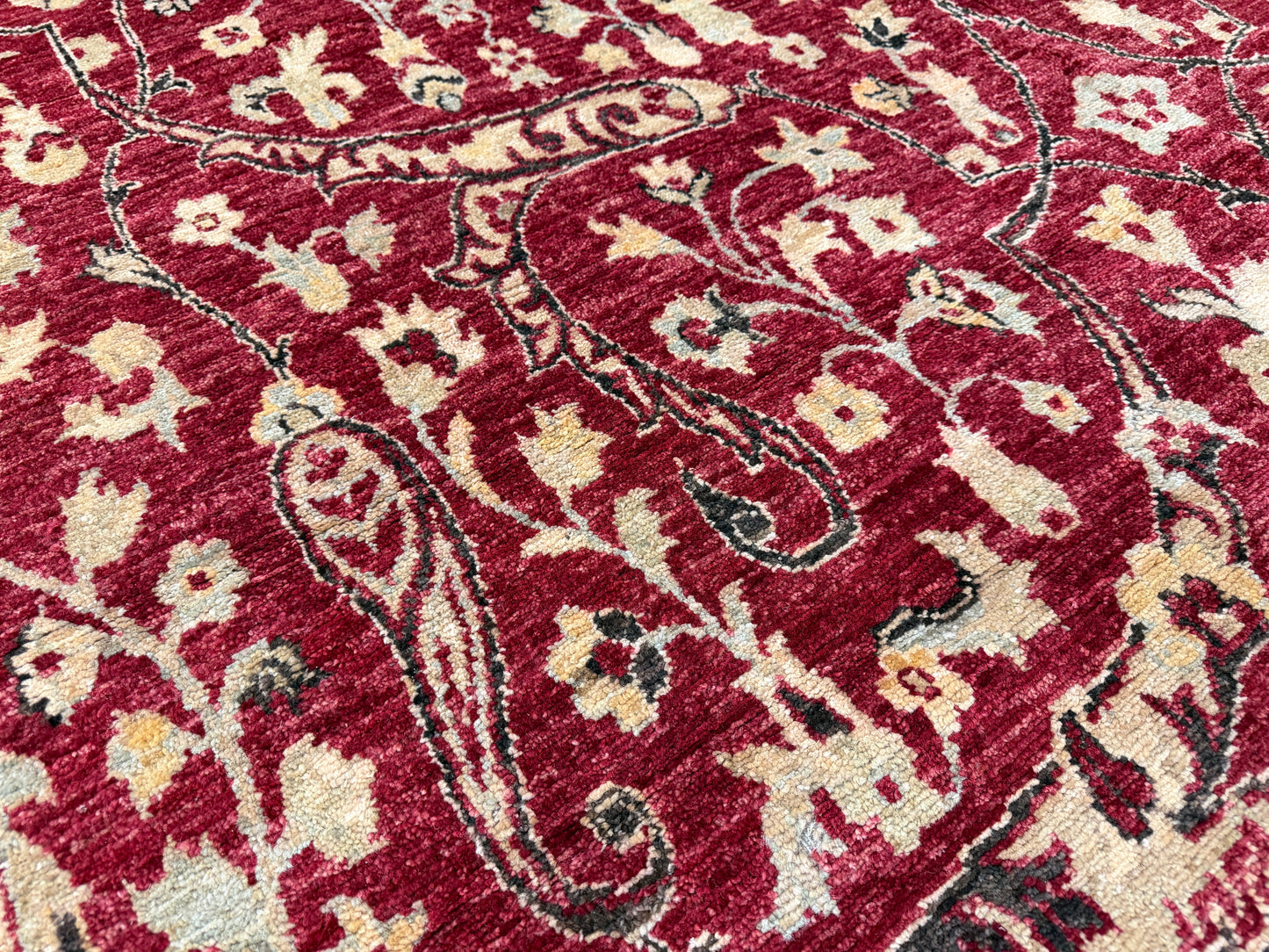 Hand-Knotted  Peshawar Rug - 10’x14’9”