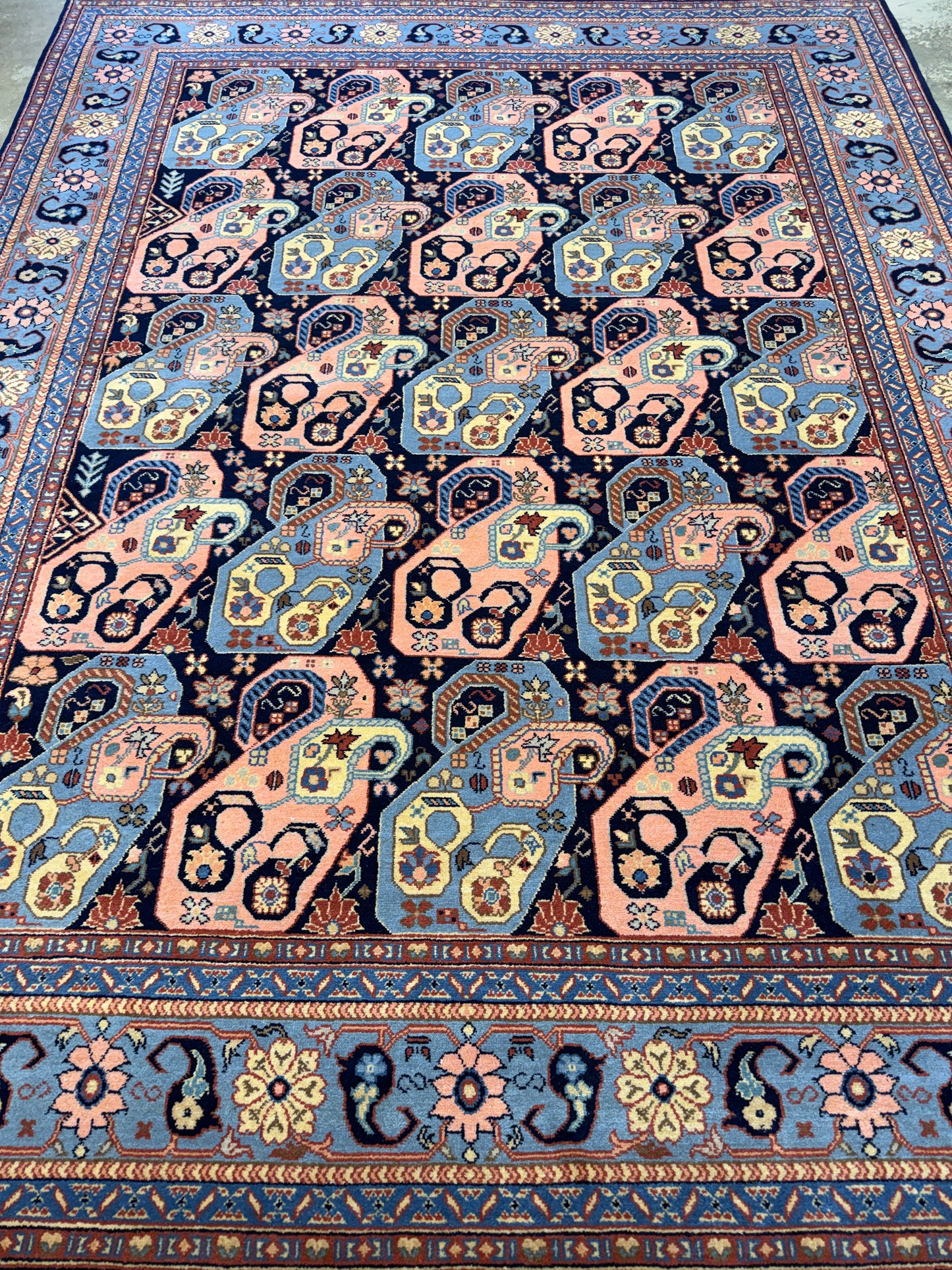 7’10”x10’2” Hand-Knotted Fine Romanian Area Rug