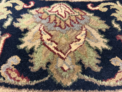 10’2” Diameter Hand-Knotted Wool Indian Round Oriental Rug - 10x10 Handmade Carpet