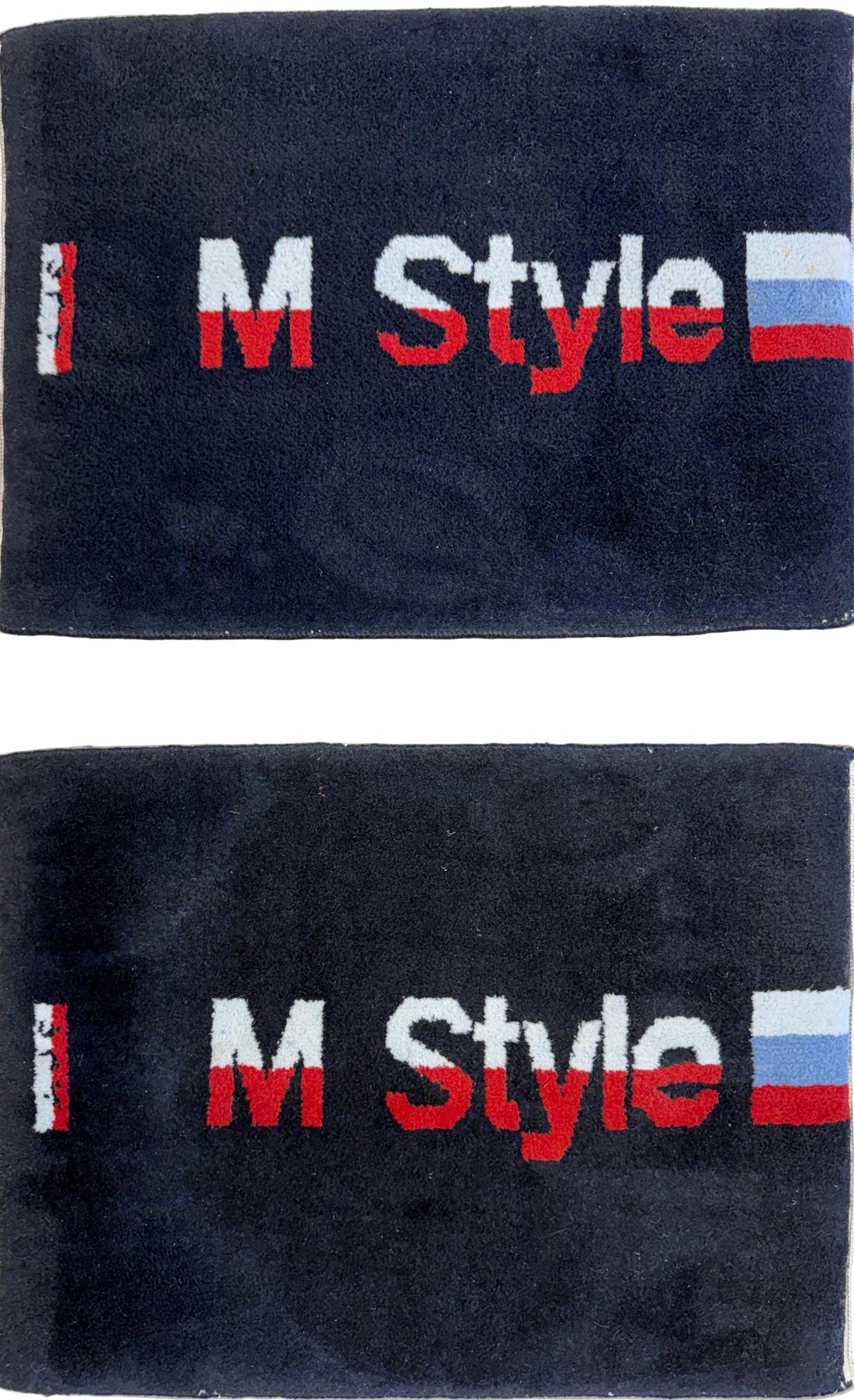 Pair of Hand-Knotted BMW M Series Car Mat Rugs - 1’6”x1’9”