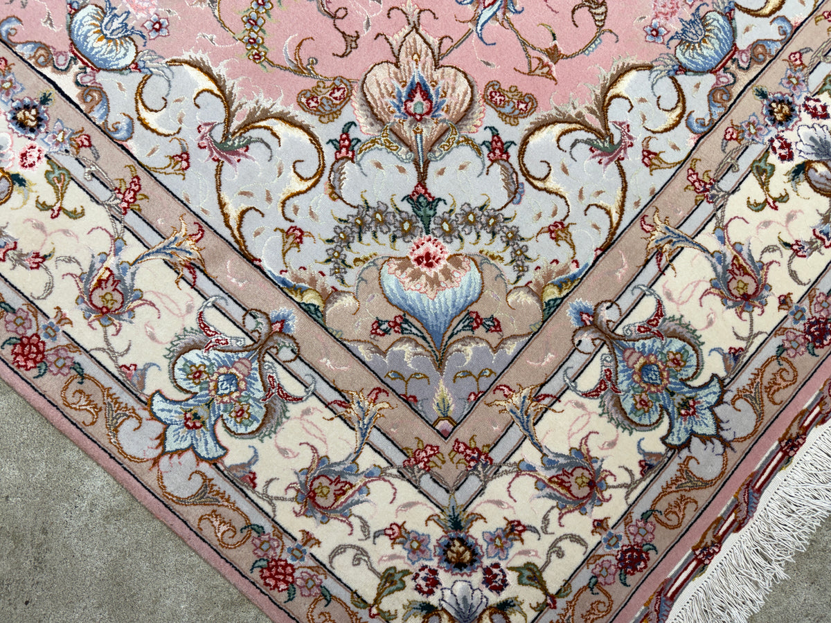 Hand-Knotted Persian Tabriz 70 Raj Rug - 5'x7'2"