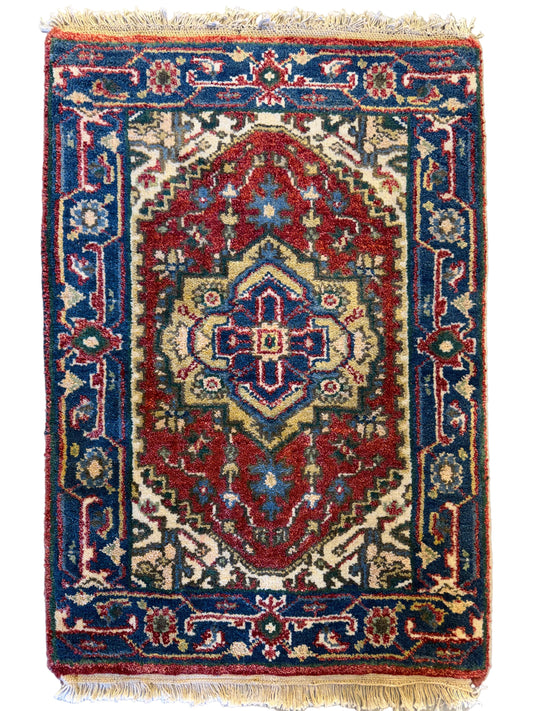 Hand-Knotted IndoHeriz Rug - 2’x3’
