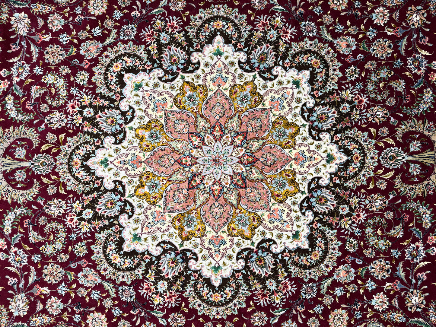 11’4”x16’6” Hand-Knotted 70 Raj Persian Tabriz Rug