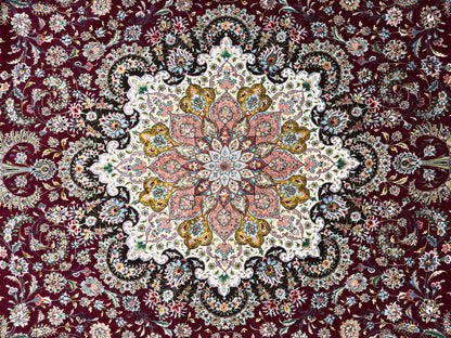 11’4”x16’6” Hand-Knotted 70 Raj Persian Tabriz Rug