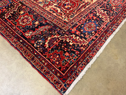 Hand-Knotted Persian Heriz Rug - 9’6”x12’9”