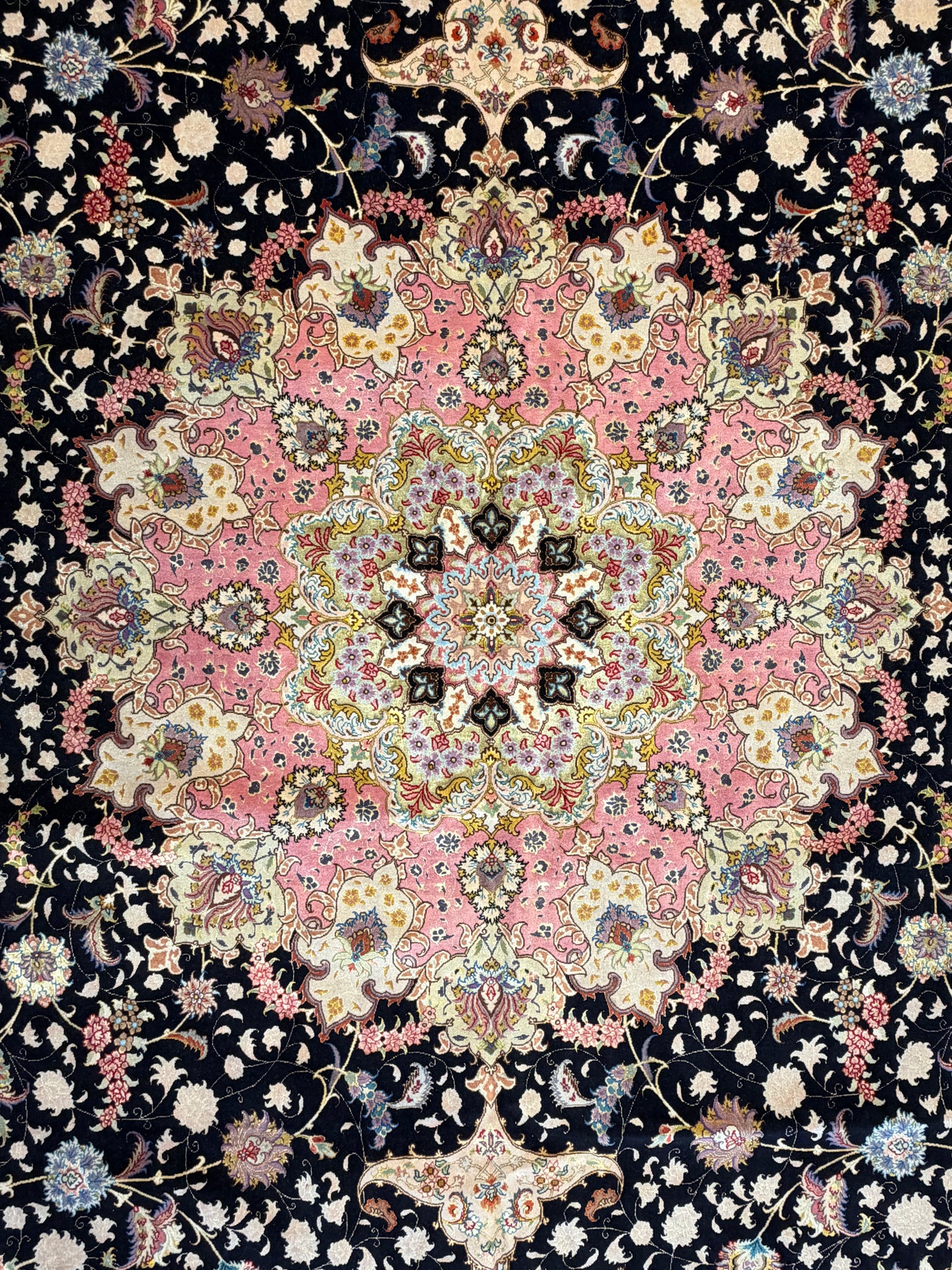11’6”x16’6” Very Fine Hand-Knotted 70 Raj Signed Persian Tabriz Rug