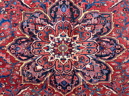 Hand-Knotted Persian Heriz Rug - 9’8”x13’2”