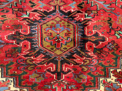 10’1”x12’6” Hand-Knotted Persian Heriz Area Rug