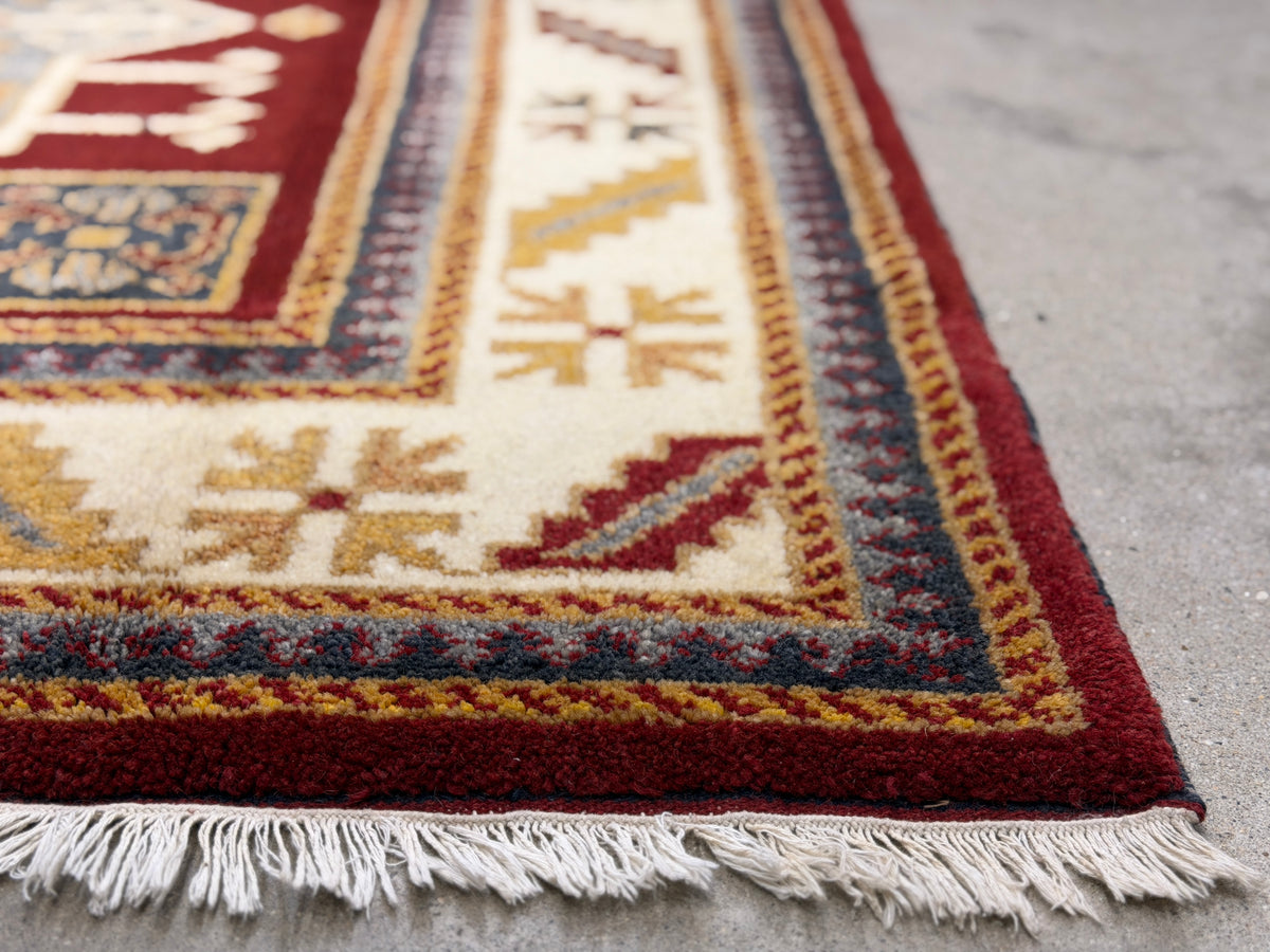 Hand-Knotted Kazak Rug - 5’7”x8’2”