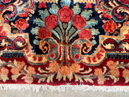 11’7”x12’10” Hand-Knotted Persian Sarouk Area Rug
