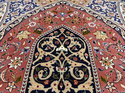Hand-Knotted 60 Raj Persian Tabriz Rug - Dome Design - 10’x13’4”