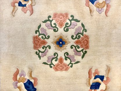 Hand-Knotted Art-Deco Rug - 4'x7'4"