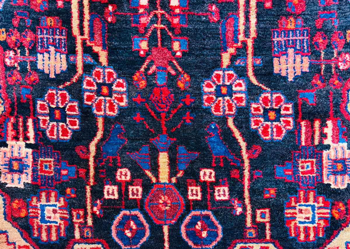 Hand-Knotted Persian Nahavand Rug - 5'x9'6"