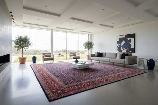 Hand-Knotted Persian Herati Rug - Signed Torabpour - 13’x15’9”