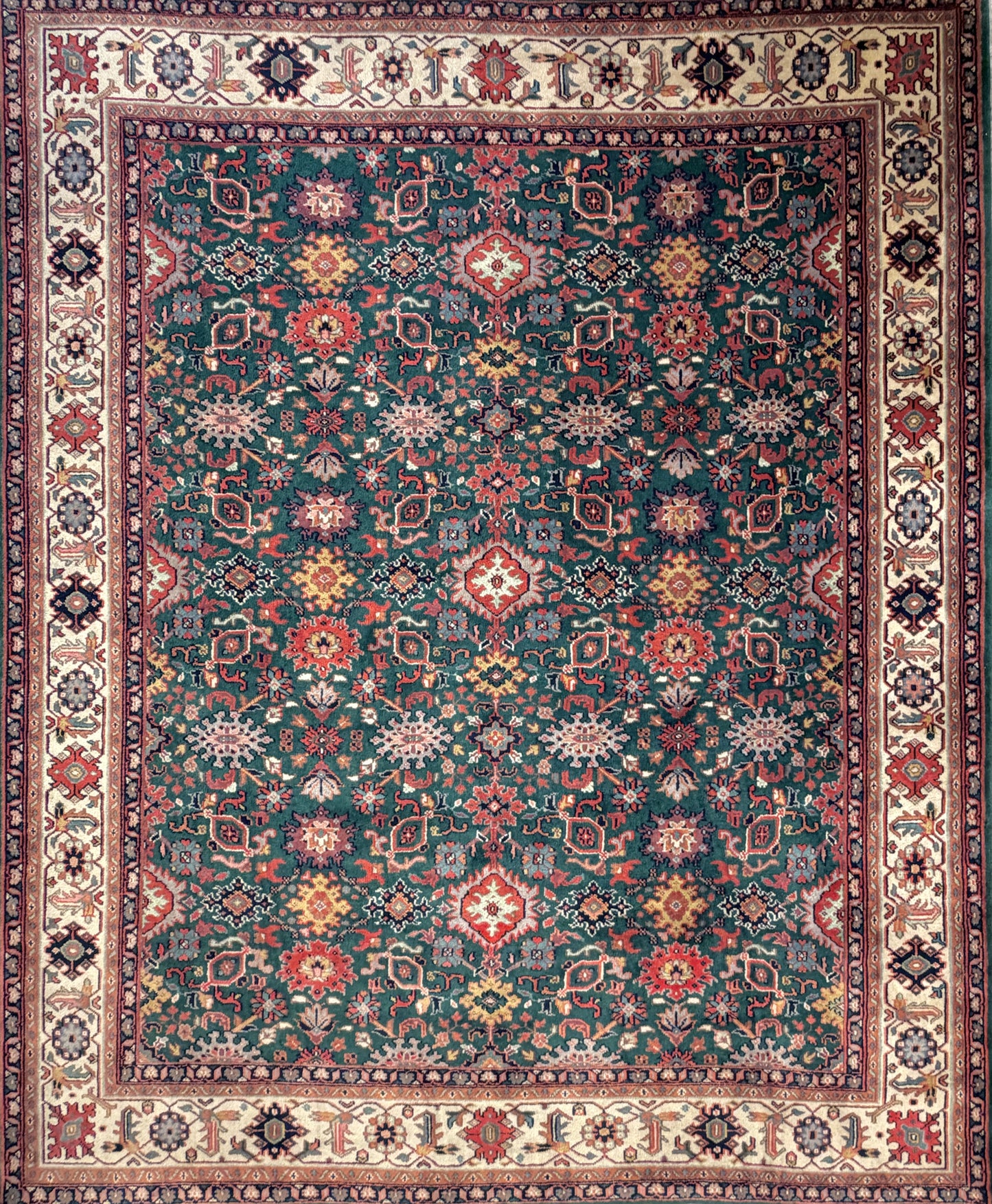 8’x9’10” Hand-Knotted Wool Indo-Sultan Area Rug
