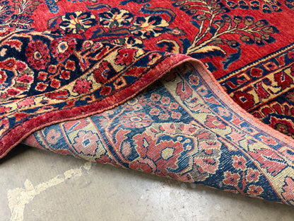 Hand-Knotted Antique Persian Sarouk Rug - 9’x11’7”