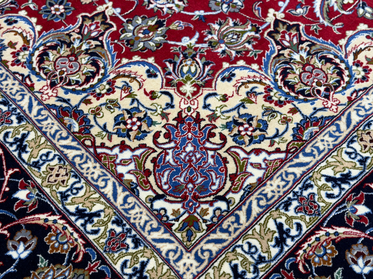 Hand-Knotted Persian Isfahan Rug - 6’9”x10’3”