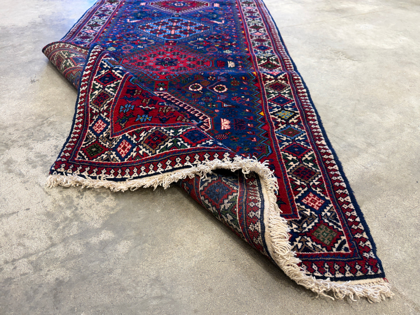 Hand-Knotted Yalameh Persian Runner - 2’11”x18’4”