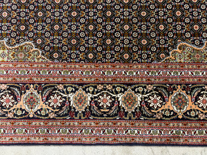 Hand-Knotted Persian Tabriz Mahi Rug - 5'x6'7"